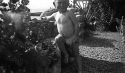 George Maclennan (1920-2001) on the beach at North Kessock c1924. He was a nephew of the famous photographer Andrew Paterson (1877-1948). #