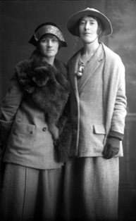 Miss Munro, The Lodge, Cromarty (on right), with Miss Bain. 