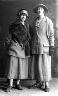 Miss Bain, Cromarty (on left) with Miss Munro of The Lodge, Cromarty.