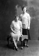 Miss Maclean with Miss MacSween, Munlochy, Black Isle. (See also 25395). 