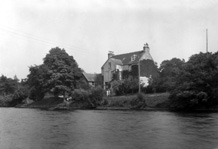 Island Bank House, home of James and Muriel Sime, on the banks of the River Ness.* 