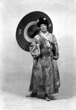 November 1927 production of 'The Geisha,' the story of a Japanese tea-house performed by the Northern Amateur Operatic Society. In the advert it was noted that prices would be increased for this attraction due to the lavish expense of the production (over ?200), in aid of the Queen Victoria Jubilee Institute for Nurses. #