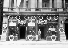 Tyre Service Depot, Inverness. Now the location of the Indian Ocean Restaurant in Academy Street, Inverness.* 