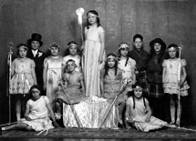 Children in costume, possibly for a theatrical event. #