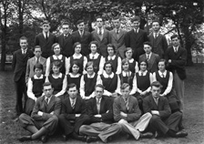 Inverness Royal Academy class VIa 1931-1932, before the use of school badges. Rear: D.F Mackenzie, J. Maclean, D.D Reid, E.R Russell, R.P.F Donald, R.J.L Macbean, J.S Skinner. 2nd row: F.G Mackintosh, L.S Jack, A. Smith, C.E. Mair, M.S Macrae, M. Macleod, A. Macqueen, G.I Duthie, P.M.Fraser. 3rd row: H.M Macdonald, K. Macleod, C.T Boyd, I.S Mackenzie, M.H.B Jack, M.B Maclean, A. Macdonald, A.F Hunter. Front: D. Grant, J.D Fraser, D. Macdonald, D.J Macaulay, I.M. Bruce. # 