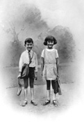 Series of images dating from September 1932 where the children are deep-etched from photographs and inserted into new illustrated backgrounds. #