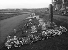 Tomnahurich cemetery. Floral tributes.*