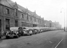 A collection of Wolseley's outside Macrae & Dick in Strother's Lane, Inverness in 1938.*