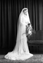 Mrs Chalmers bridal. Constance Paterson (1902-1975) married Francis James Chalmers (1881-1956) in 1936. She was the daughter of famous photographer Andrew Paterson (1877-1948).  
