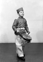 Master Gordon McIntosh, 20 Leys Drive, Inverness, dressed as a drummer boy.  
