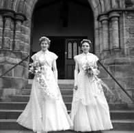 Bridesmaids for the Roma Conn - Joe Morris wedding, Crown Church,  Inverness. 
