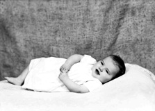 Baby William Paterson, Seaview, North Kessock, 1940.