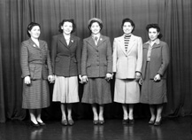 Sbrocchi women, family group. Concetta, Maria, Carmela, Teodorina and Natalina.