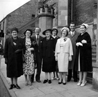 Series of images taken on Bank Street, Inverness, outside St. Columba's Church. Ronnie and Flora Sutherland of Broadford on the right.
