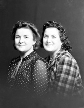 Miss Cameron (on right) with Mrs Menzie. See also 37353_menzie. 