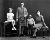Mr Smith Laing, family group. September 1946. 