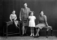 Mr Smith Laing, family group. September 1946. 