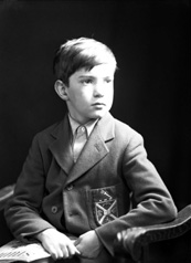 Andrew Chalmers in the uniform of the Loretto Boarding School, Edinburgh. He was a grandson of the famous photographer Andrew Paterson (1877-1948).