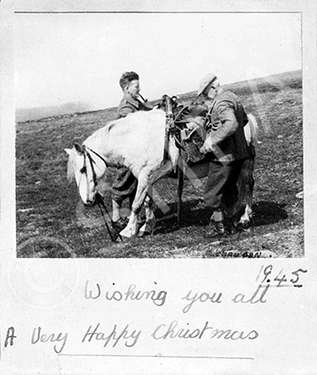 1945 Christmas card copy for Mrs Kennedy.