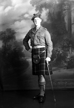 Lt MacLeod, Stratton House. Major Jock K. McLeod as a subaltern officer c1950. He served in the Seaforth Highlanders 1949-1961, and was well known as a Trans-Atlantic sailor.