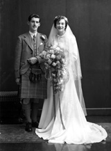 Robert Grant and Mary Barbour, Wyvis Place, Inverness. Early 1950s.