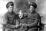 Captioned Provost James Grigor, Inverness. This image shows two soldiers from the First World War period. James M. Grigor (on the right) was Provost of Inverness 1949-1955.