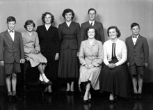 Mrs Lean, Croy. Seated second from right is Mrs Macarthur (see image ref: 45561f/g).
