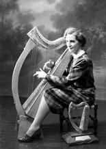 Miss Rhoda MacPherson, Crown Drive, Inverness. She had been awarded first prize at the Gaelic Mod at Dundee on 30th September 1937 for the best performance of Celtic Music on the clarsach.