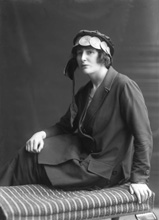 Young woman seated wearing hat c.1922. #