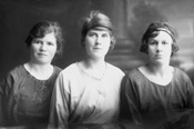 Three women, possibly sisters or friends c.1921. # 