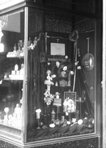 Ashes of Roses beauty products in a shop window. An entrant in the ?2,120 Window Dressing Competition of 1927.*  