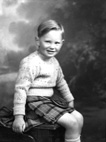 Boy in kilt c.1954. #