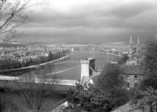 Ness Bridge and the River Ness, looking north from Castle Hill. (Ness Bridge was demolished in 1959. See image H-0011a). *