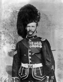 Lt.Col Donald Dickson Farmer (1877-1956), Queen's Cameron Highlanders. The Cameron Highlanders, The Depot. One of four VC winners re-copied for a composite picture in January 1929. He joined the Cameron Highlanders in March 1892, and served with the 1st Battalion in the Sudan Campaign, 1898, and was present at the battles of Atbara and Khartoum. Farmer was a sergeant during the Second Boer War when he won the VC on 13th December 1900 at Nooitgedacht, South Africa. His citation reads: During the attack on General Clements Camp at Nooitgedacht, on the 13th December, 1900, Lieutenant Sandilands, Cameron Highlanders, with fifteen men, went to the assistance of a picquet which was heavily engaged, most of the men having been killed or wounded. The enemy, who were hidden by trees, opened fire on the party at a range of about 20 yards, killing two and wounding five, including Lieutenant Sandilands. Sergeant Farmer at once went to the Officer, who was perfectly helpless, and carried him away under a very heavy and close fire to a place of comparative safety, after which he returned to the firing line and was eventually taken prisoner. His Victoria Cross is displayed at the Regimental Museum of Queen's Own Highlanders, Fort George.  