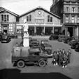 Station Square, Academy Street, Inverness. Training NCOs meeting new recruits at Inverness Station in 1952. After training at Cameron Barracks the recruits would be posted to the 1st Battalion The Queen's Own Cameron Highlanders which was then serving in Austria. *