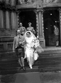 Hector Paterson (1904-1988) - Stella Saunders (1904-1987) wedding. Inverness Cathedral 1937. (See also image ref: 37284). Hector was the son of famous photographer Andrew Paterson (1877-1948).