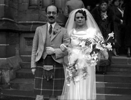 Hector Paterson (1904-1988) - Stella Saunders (1904-1987) wedding. Inverness Cathedral 1937. (See also image ref: 37284). Hector was the son of famous photographer Andrew Paterson (1877-1948).