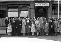 Inverness Wedding, outside MacDougall's in Church Street. #