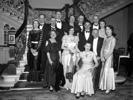 Evening group at the Station Hotel, (now the Royal Highland Hotel), Inverness. #