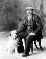 John Urquhart and his dog Jock, taken c1917. Submitted by Carole Urquhart James.