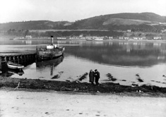 Kessock ferry, March 1936, with North Kessock and the Black Isle in the background across Beauly Firth. (AP/H-0268). See also dr002. *