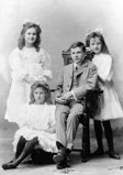 Siblings E. Sibell, Muriel J., D. Menzies Fraser and Mary Millicent (May) Fraser. Fraser-Watts Collection.