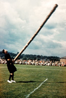 Tossing the caber. (Courtesy James S Nairn Colour Collection). ~ *