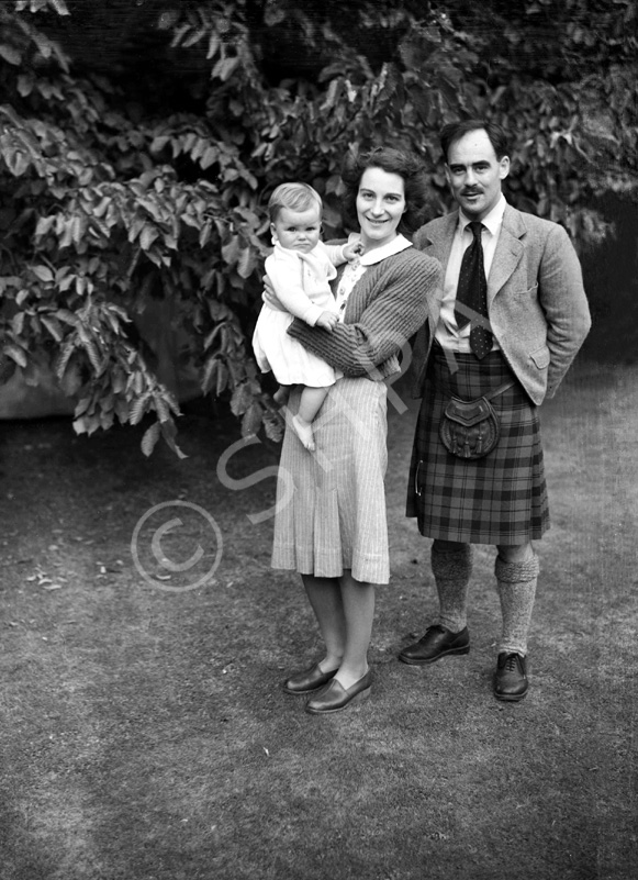 Family in garden in Culduthel Road. #