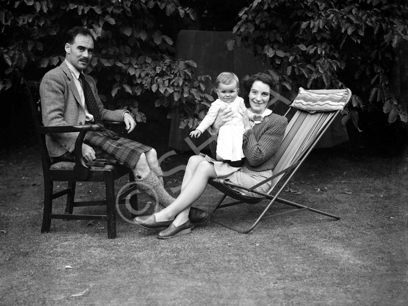 Family in garden in Culduthel Road. #