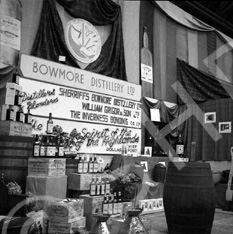 Bowmore Distillery, show stand display. Bowmore were established in 1779, one of the oldest distilleries in Scotland as well as producers of the very first legal single malt whisky on Islay.*