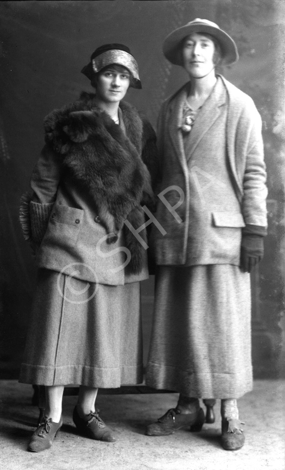 Miss Bain, Cromarty (on left) with Miss Munro of The Lodge, Cromarty.