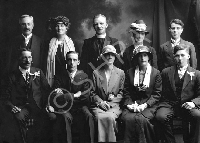 Mrs Harrold, Jamestown, Wick. The couple in the centre are Mr & Mrs Farquhar. (See image 24852).