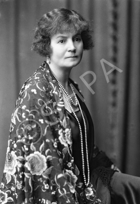 Mrs Ethel Elford, Rosehaugh House, circa September 1925. Ethel Elford was the sister of Lilian Fletcher of Rosehaugh. Married to Colonel Elford.
