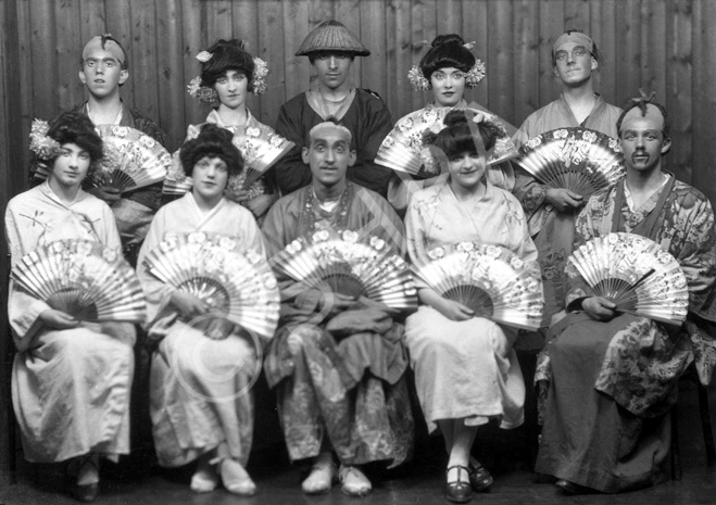 November 1927 production of 'The Geisha,' the story of a Japanese tea-house performed by the Northern Amateur Operatic Society. In the advert it was noted that prices would be increased for this attraction due to the lavish expense of the production (over ?200), in aid of the Queen Victoria Jubilee Institute for Nurses. #